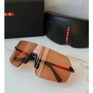 NEW Prada Sport PS B50S Mask Sunglasses in Orange $518